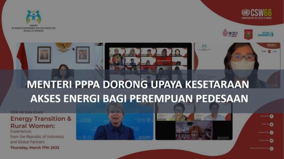 MENTERI PPPA DORONG UPAYA KESETARAAN AKSES ENERGI BAGI PEREMPUAN PEDESAAN